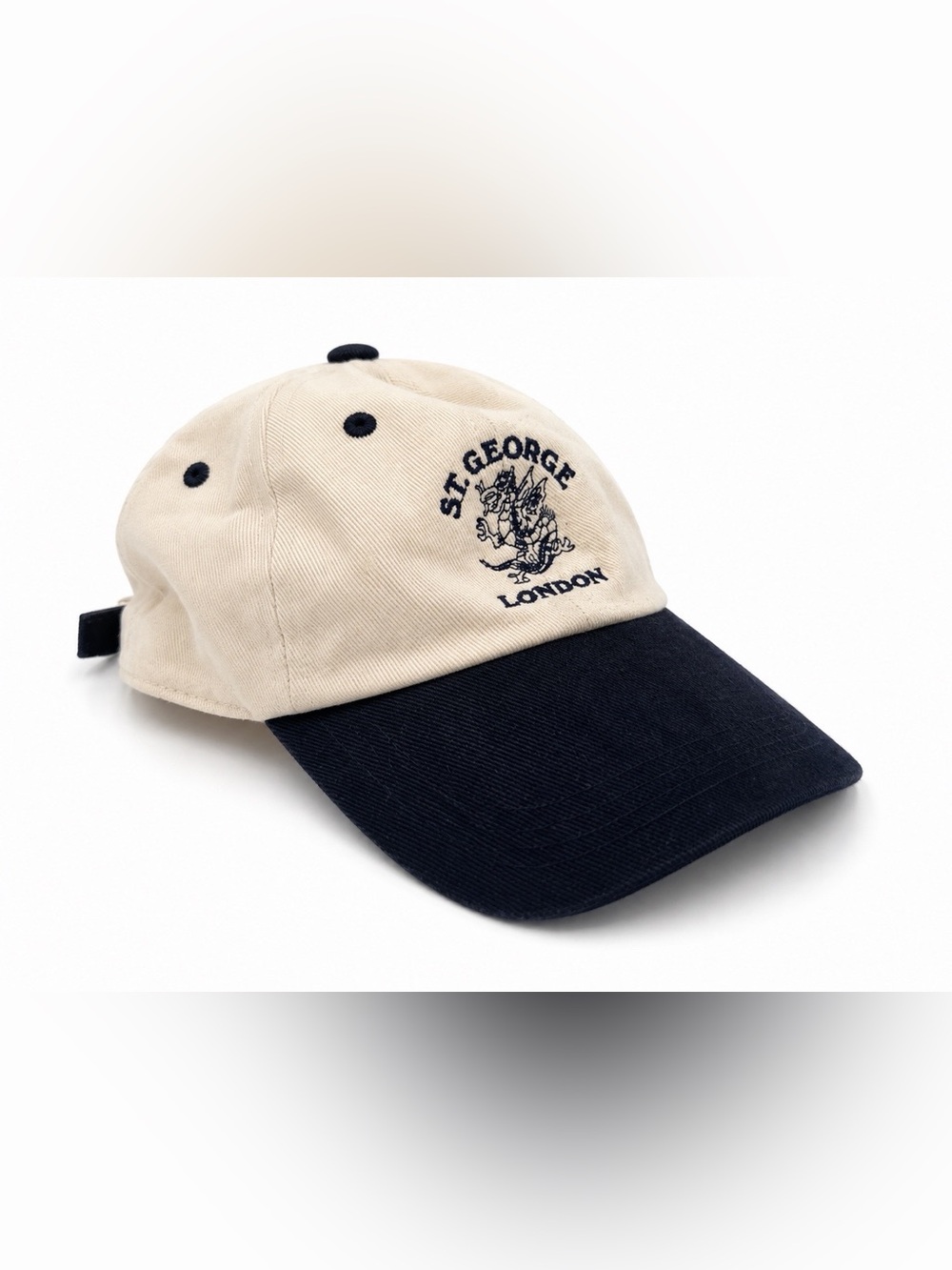 Brandy Melville Cream & Navy Two-Tone Baseball Hat